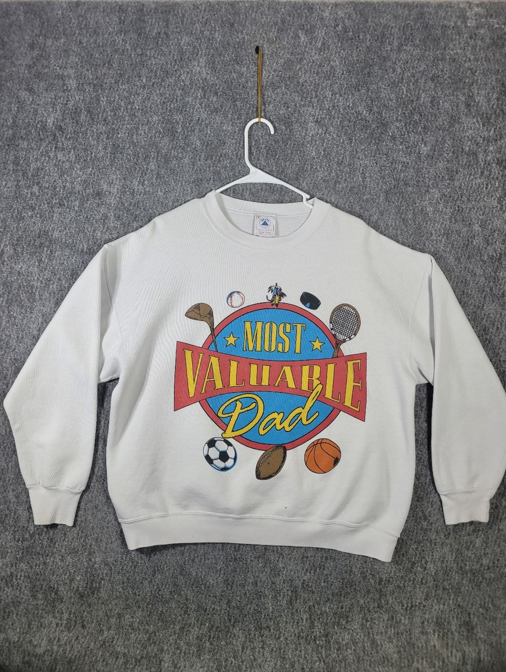 Vintage 90s Most Valuable Dad Sweatshirt Mens XL Delta Made in USA Sports